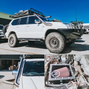 Toyota 120 Series Prado Stainless Snorkel with Custom Airbox