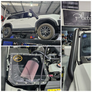 Toyota Landcruiser Prado 250 Series 5 Inch Short Entry Stainless Snorkel with custom Airbox